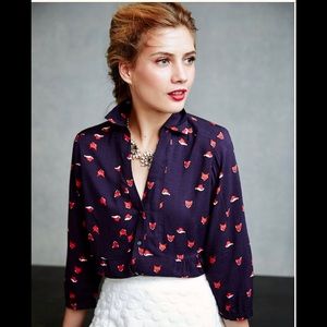 Anthropologie, Maeve, Woodland Walk Button Down